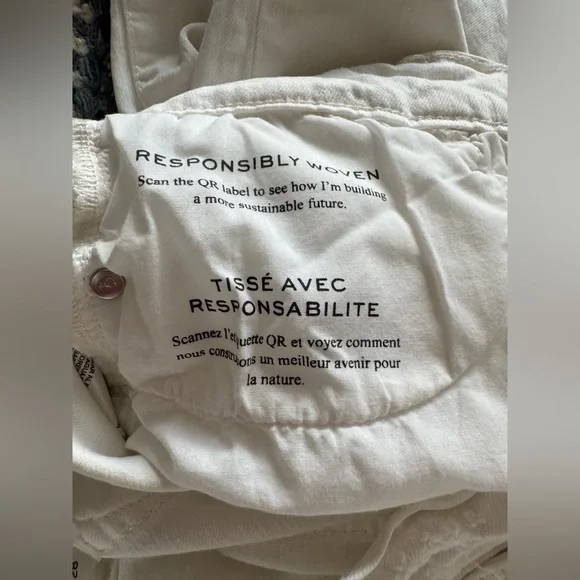 FRAME Le High Straight White Fray Jeans Size 28 - Picture 15 of 15